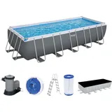 BESTWAY Power Steel Frame Pool Komplett Set 640 x 274 x 132 cm inkl. Filterpumpe