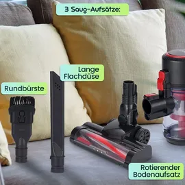 casativo-tech Casativo 2in1-Akku-Handstaubsauger rot/schwarz