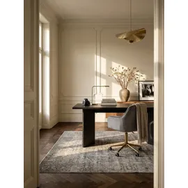 KADIMA DESIGN Schalenstuhl Sandra Samtstoff grau