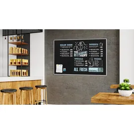 ALLboards Schwarze, magnetische Kreidetafel 180x120 cm, Alurahmen