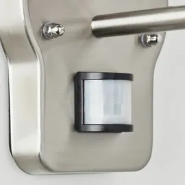 Brilliant Außenwandleuchte Edelstahl 36 cm mit Bewegungsmelder silber