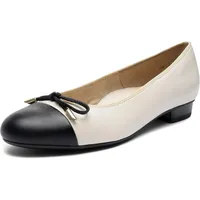 ARA Damen BARI Ballerinas, SCHWARZ,Cream, 37.5 EU Schmal