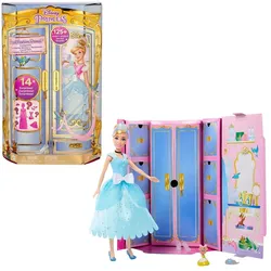 Mattel JCR96 - Disney Princess - Royal Fashion Reveal - Cinderella mit 14 Überraschungen