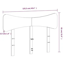 vidaXL Kopfteil 120 cm Massivholz Kiefer