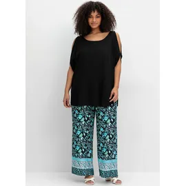 sheego Longshirt Schwarz 52/54