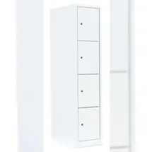 Steelboxx Schließfachschrank Stahl 1800 x 415 x 500 mm weiß 1 Abteil 4 Fächer