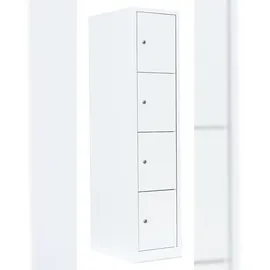 Steelboxx Schließfachschrank Stahl 1800 x 415 x 500 mm weiß 1 Abteil 4 Fächer