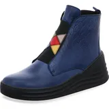 Gemini Damen Stiefelette Leder Textur mehrfarbig Plateau Keilabsatz 033652-02, Größe:42 EU