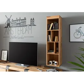 MASSIVMOEBEL24.DE Wandregal 37 x 30 x 142 cm Wildeiche