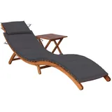 vidaXL Sonnenliege 200 x 60 x 30 cm Anthrazit