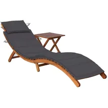 vidaXL Sonnenliege 200 x 60 x 30 cm Anthrazit