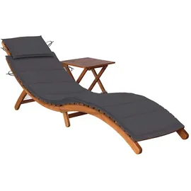 vidaXL Sonnenliege 200 x 60 x 30 cm Anthrazit