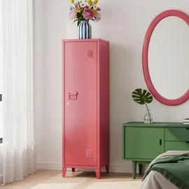 [en.casa] Einzelspind Kurikka 137 x 38 x 38 cm Wassermelonenrot
