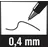 BIC Kugelschreibermine Nachfüllmine 0,4 mm Rot