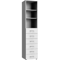 WIMEX Standregal Multiraumkonzept 40 x 40 x 185 cm Weiß