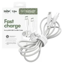 Panzer Glass USB-C auf USB-C 1,2 m Weiß