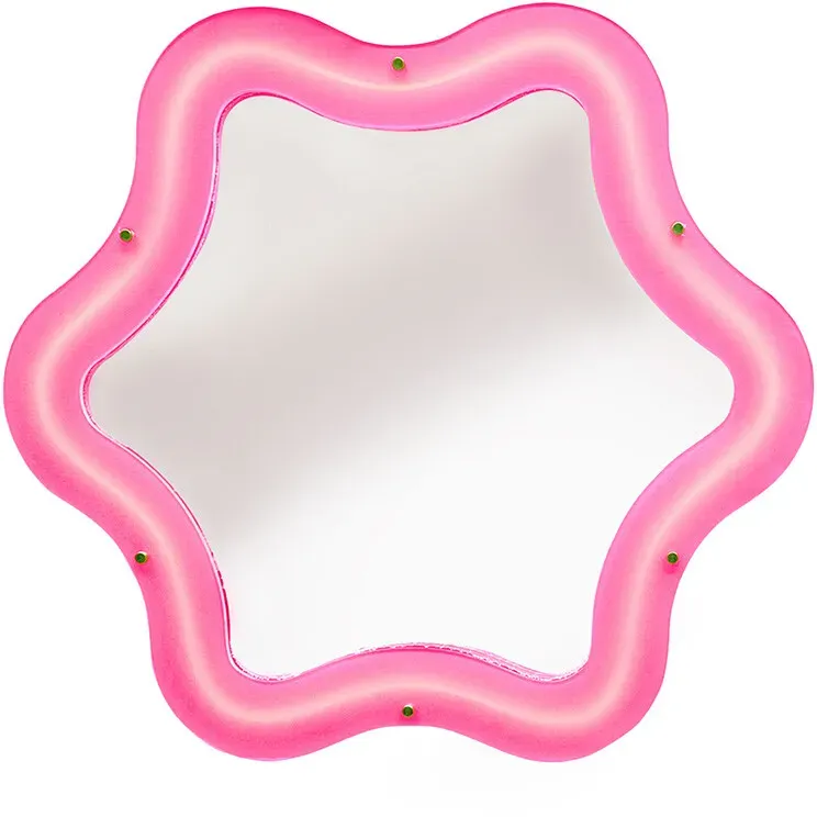 Seletti - Supercurve Mirror w/Bright Frame 85,5x77,5x4 Pink/Mirror - 850 - 775