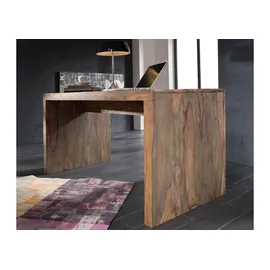 MASSIVMOEBEL24.DE Schreibtisch Sheesham 148x75x78 grau geölt NATURE GREY #710