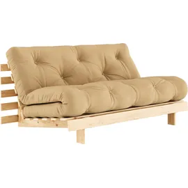 Karup Roots Schlafcouch Baumwolle 2,5-Sitzer Wheat Beige
