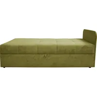 Schlafsofa ALINA "Marla", grün (olivgrün xbo 13), B:205cm H:73cm T:91cm, Struktur fein XBO (100% Polyester), Sofas, Schlafsofa, inkl. Stauraum, Armlehne wahlweise links ode rechts