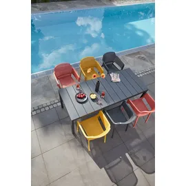 Nardi Rio Ausziehtisch 210 x 85 x 76 cm dunkelgrau