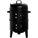 Räucher Ofen Rund Grill Camping Stahl Mini Smoker Schrank BBQ Tisch Holzkohle