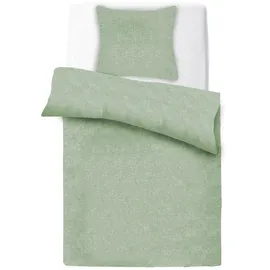 BestLivings Micro Melange Salbeigrün 135 x 200 cm + 80 x 80 cm