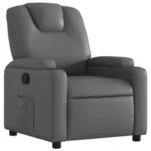vidaXL Relaxsessel Grau Kunstleder 50 x 97 x 50 cm Grau mit Liegeposition