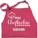 Kinderschürze Schürze Kinder Jungen - Kochschürze - Mini Chefköchin mit Namen - Geschenk für Mädchen Küche - 2-6 Jahre - Pink - kinderkochschürze koch kinderkochschürzen kind kochen - 2-6 Jahre