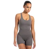 SMILODOX Jumpsuit Aleyna, Größe S in Grau Anthrazit