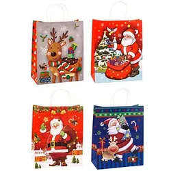 12 TSI Geschenktaschen Weihnachten Serie 3 Motiv sortiert 26,0 x 32,0 cm