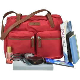 GREENBURRY Schultertasche Nylon 35x24cm "Emily" rot | Rot