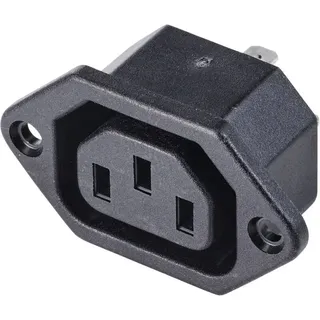 TRU Components TC-10475844 Kaltgeräte-Steckverbinder C8 Buchse, Einbau vertikal Gesamtpolzahl: 3 10