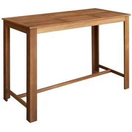 vidaXL Bartisch und Stuhl-Set 7-tlg. Akazienholz Massiv Braun