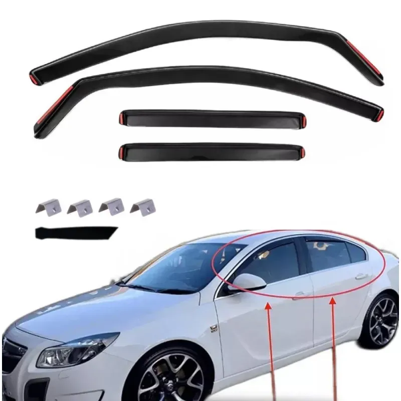 4er-Set Windabweiser für OPEL/VAUXHALL INSIGNIA – Limousine – 2009–2017