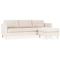 VCM ebuy24 Marino Sofa AB1, Chaiselongue rechts oder Links gewendet Samt Sand.