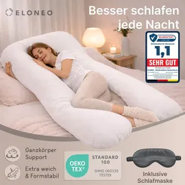 eloneo Stillkissen 153 cm Weiß