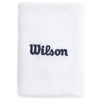 Wilson Wide Terry Schweißband, Hochelastischer Stoff, Ideale Feuchtigkeitskontrolle und Komfort, Weiß (Bright White), Einheitsgröße