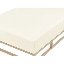 biberna Spannbettlaken Feinbiber 90-100 x 190-200 cm beige
