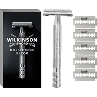 Wilkinson Sword Barber's Style Double Edge Rasierer + Rasierklingen 5 pc