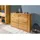 MASSIVMOEBEL24.DE Sideboard 123 x 85 x 40 cm Wildeiche geölt / Beige