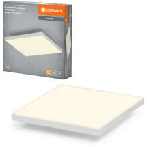 LEDVANCE Planon Frameless rahmenlose Panelleuchte in Weiß mit fortschrittlicher LED-Technik, 19 W, quadratische Form (300 x 300 mm), warmweiße Lichtfarbe bei 3000 K, Aluminium-Gehäuse, mattierter PMMA-Diffuser