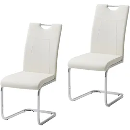Hti-Living Schwingstuhl KellyC Kunstleder beige 2er Set