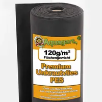 Aquagart 50m2 Gartenvlies Unkrautvlies Mulchvlies Bodengewebe Geotexilvlies 120g 1m