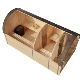 FinnTherm ScandiPod Deluxe inkl. 9 kW Ofen + int. Steuerung