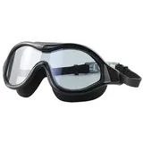 IUNSER Hochauflösende Schwimmbrille mit großem Rahmen für Erwachsene Anti-Fog-Taucherbrille Floater-Spiel Zum Angeln (Black, One Size)