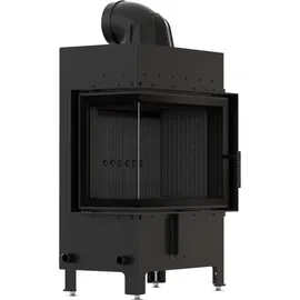 Kratki Lucy Kamineinsatz Stahl Schwarz/Abdeckplatte Glas