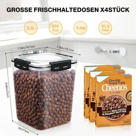 yashe Frischhaltedose transparent 5,3 l 4-teiliges Set