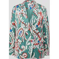 S.Oliver Blusenblazer, mit All-Over Print, bunt