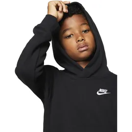 Nike Sportswear Club Fleece-Kapuzenpullover Kinder black/white L (147-158 cm)